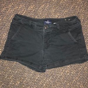 American Eagle Black Midi Shorts